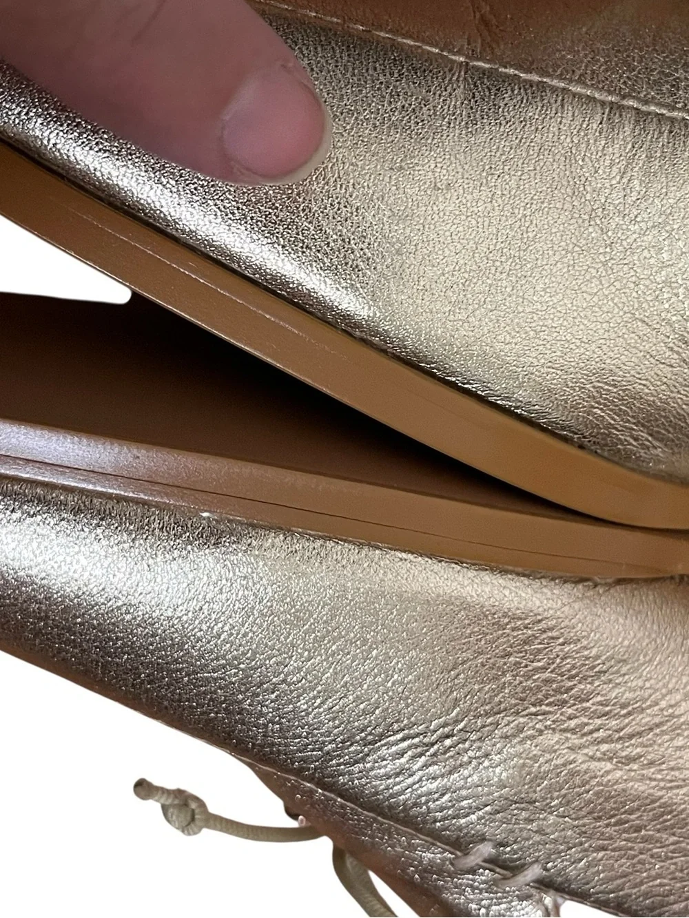 Kate Spade Metallic Gold Sarah Leather Loafers — Size 7